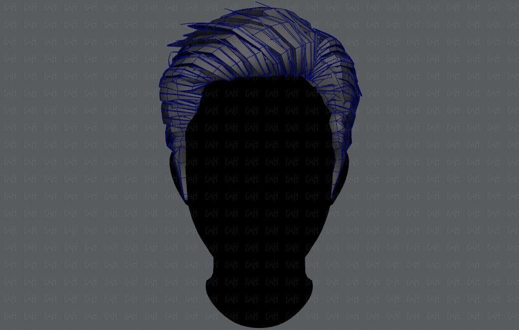 3D Hair style for Man V01 3D model_26