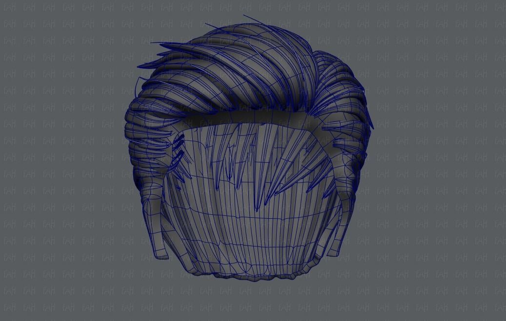 3D Hair style for Man V01 3D model_39