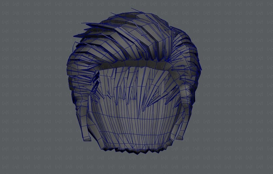 3D Hair style for Man V01 3D model_41
