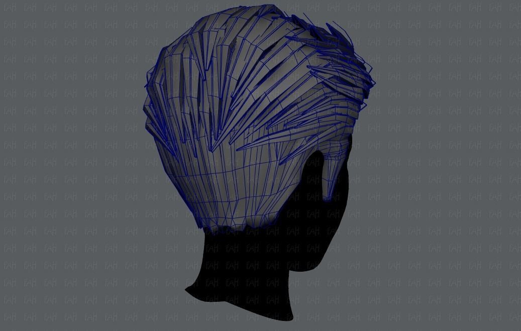 3D Hair style for Man V01 3D model_31