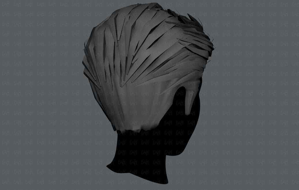 3D Hair style for Man V01 3D model_23