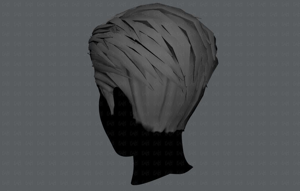 3D Hair style for Man V01 3D model_21