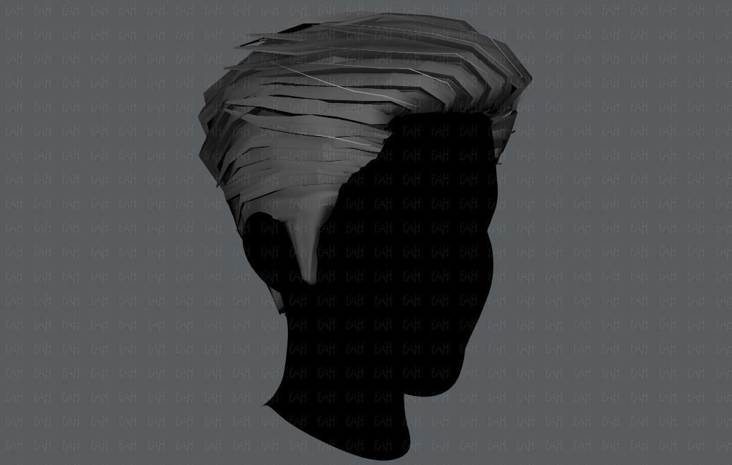 3D Hair style for Man V01 3D model_25