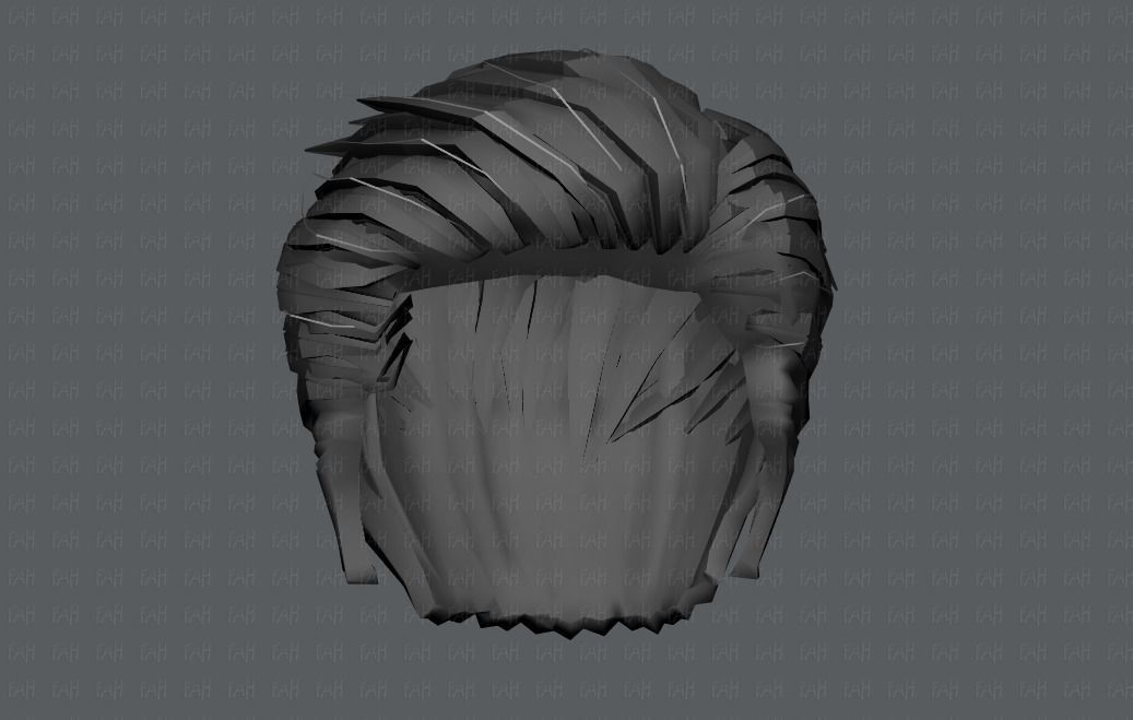 3D Hair style for Man V01 3D model_40