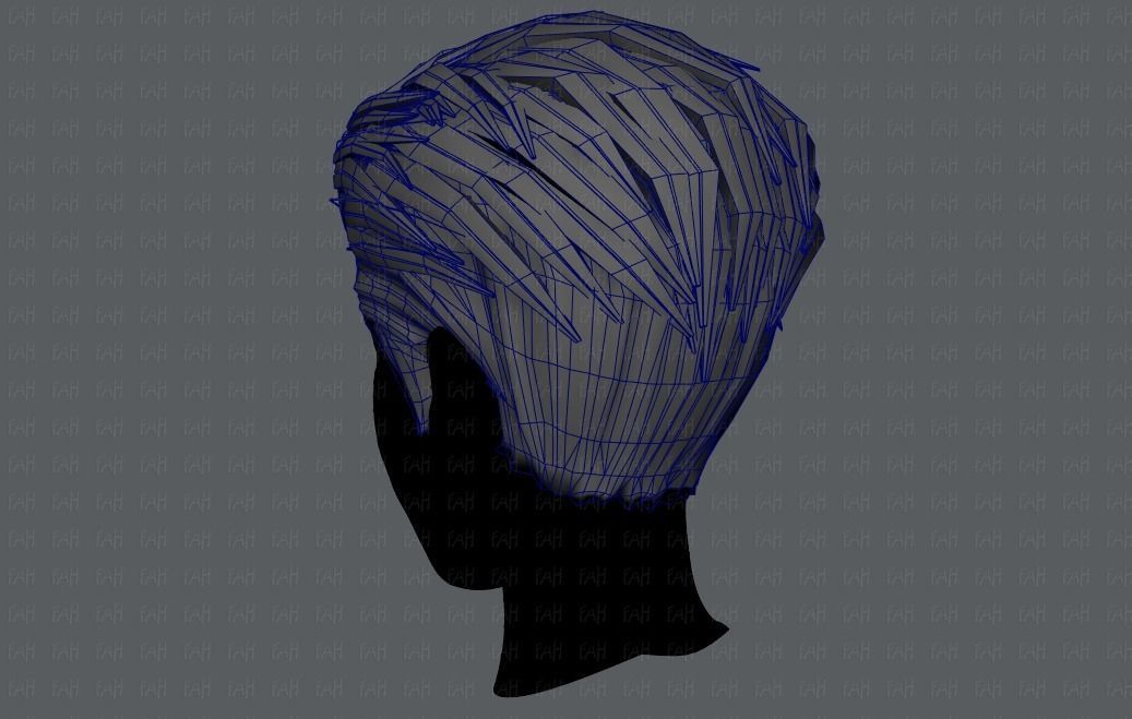3D Hair style for Man V01 3D model_30