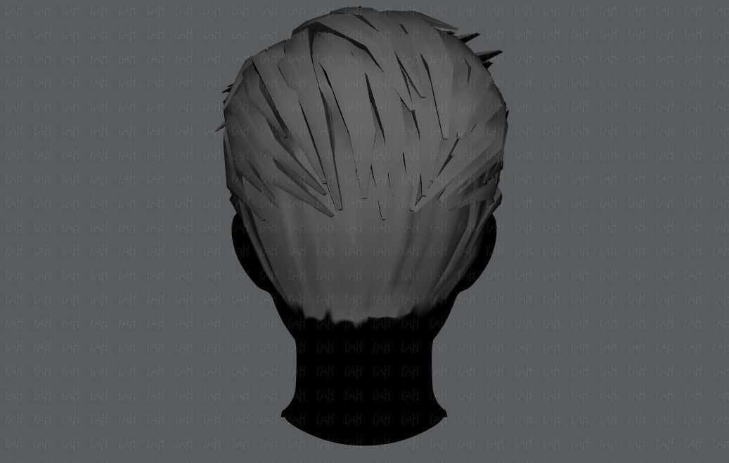 3D Hair style for Man V01 3D model_22