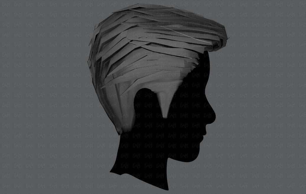 3D Hair style for Man V01 3D model_24