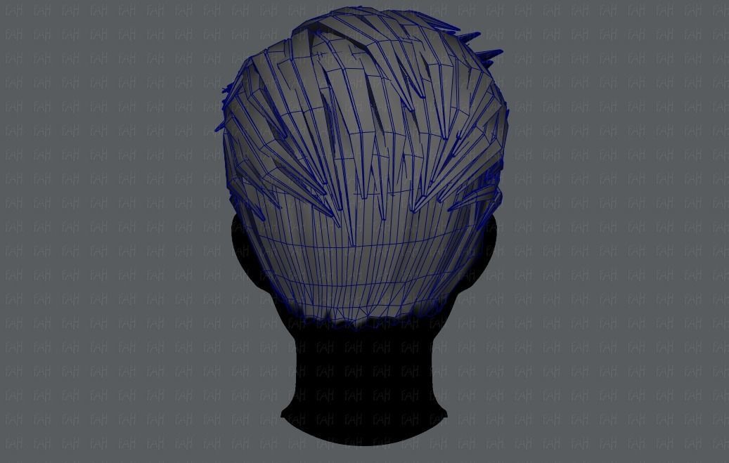3D Hair style for Man V01 3D model_29