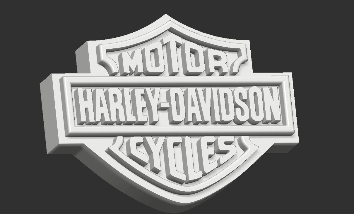 logo harley davidson 3D print model_3