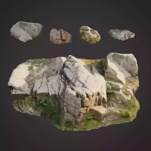 3d scanned nature stone 011 3D model