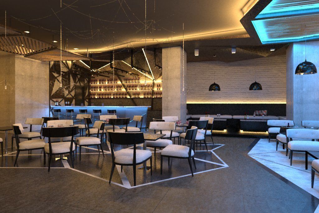 Restaurant Interior 3D model_3