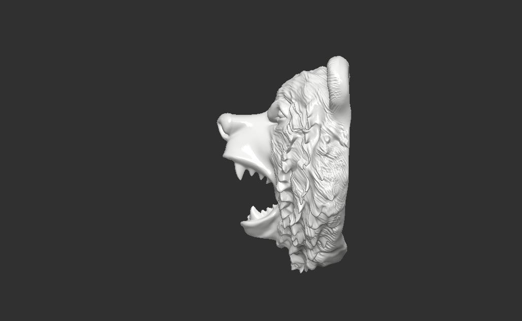 the head of the bear 3D print model_1