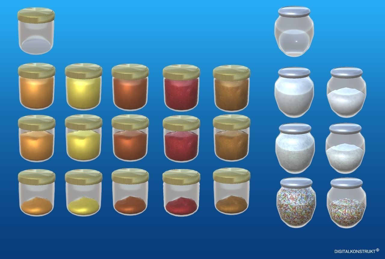 Food And Drink Package Low-poly 3D model_9