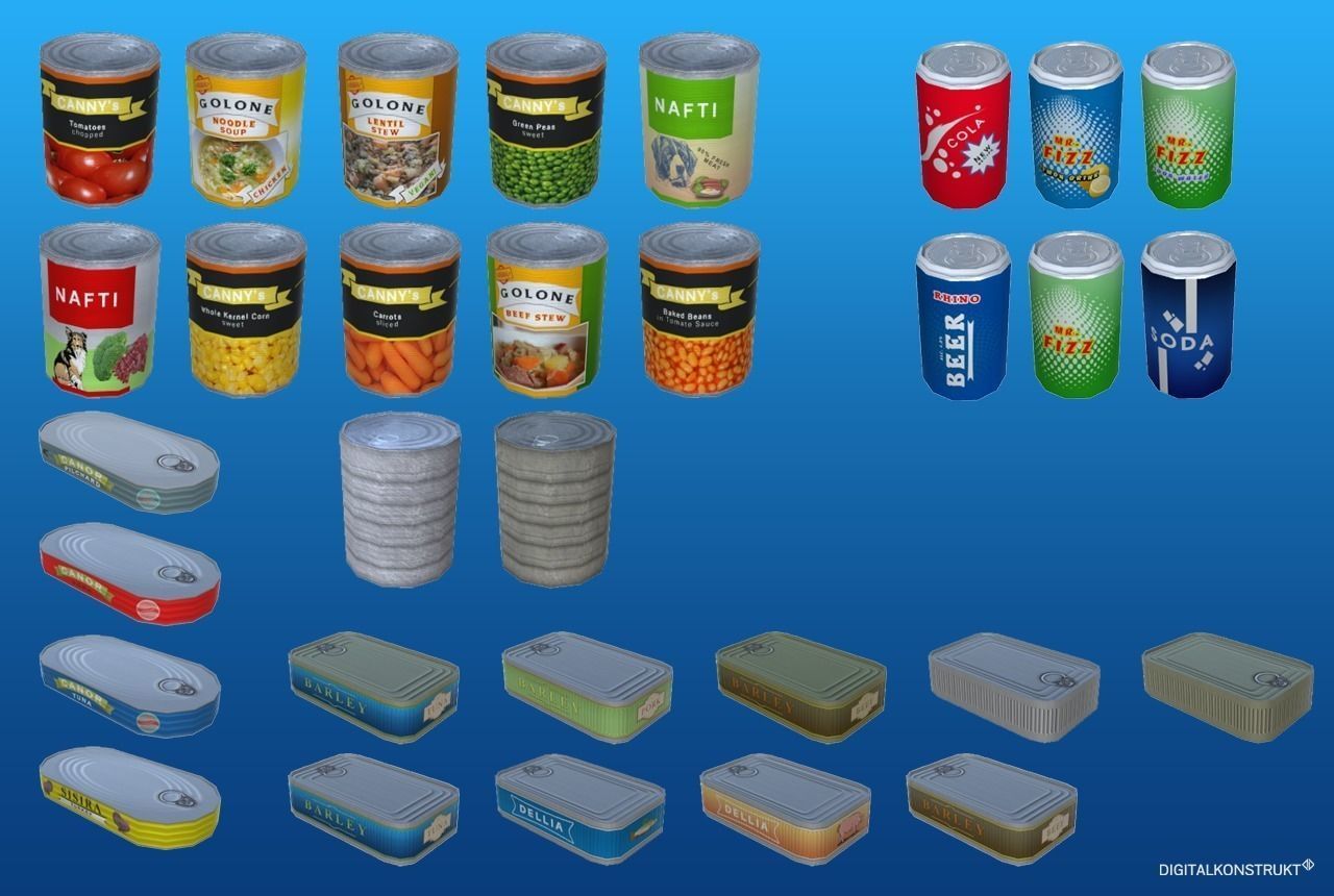 Food And Drink Package Low-poly 3D model_11