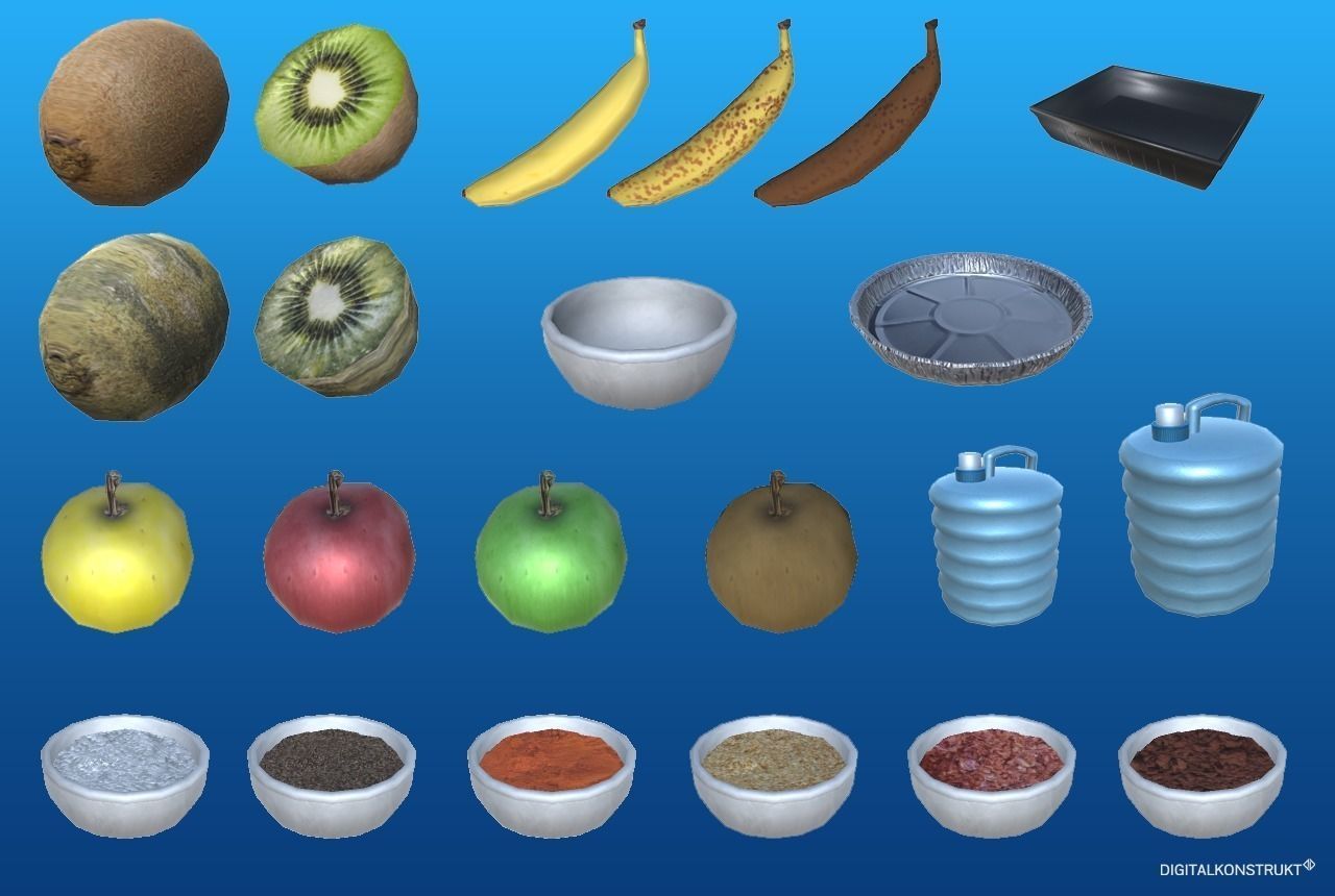 Food And Drink Package Low-poly 3D model_5