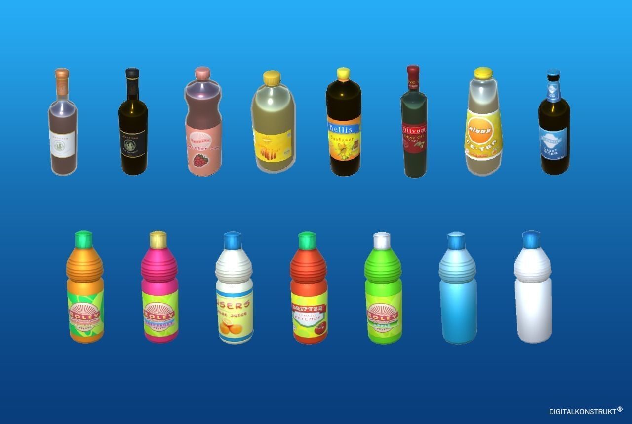 Food And Drink Package Low-poly 3D model_2