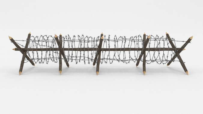 Barb Wire Obstacle 3D model