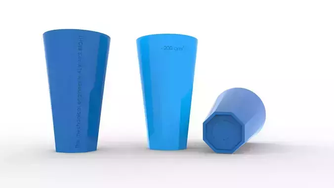 Mechanical engineer cup for 3D printing 3D model