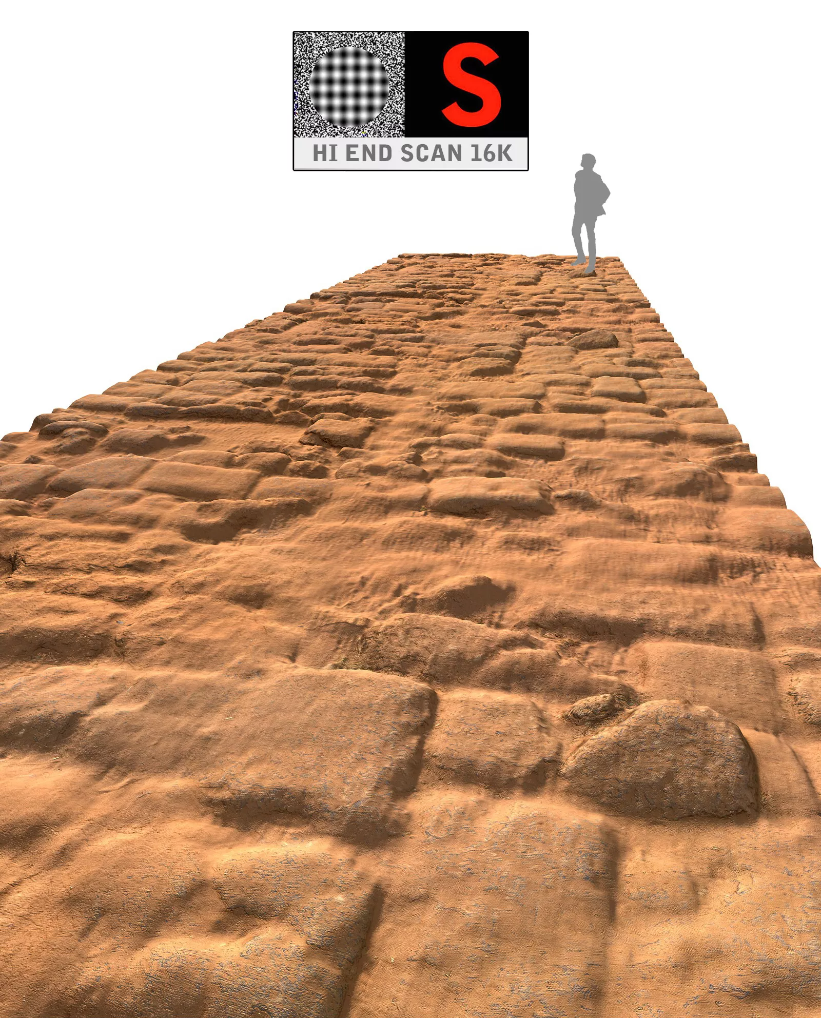 Acient Road Pavement 16K Low-poly 3D model