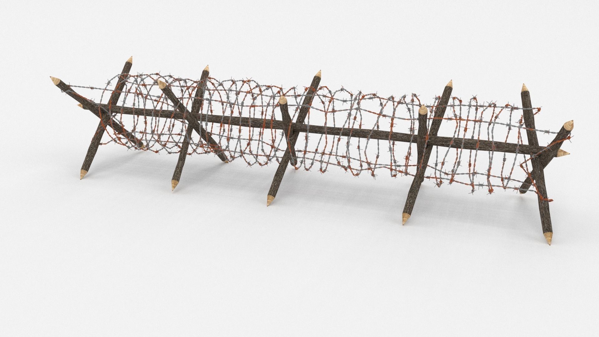 Barb Wire Obstacle 3D model_3