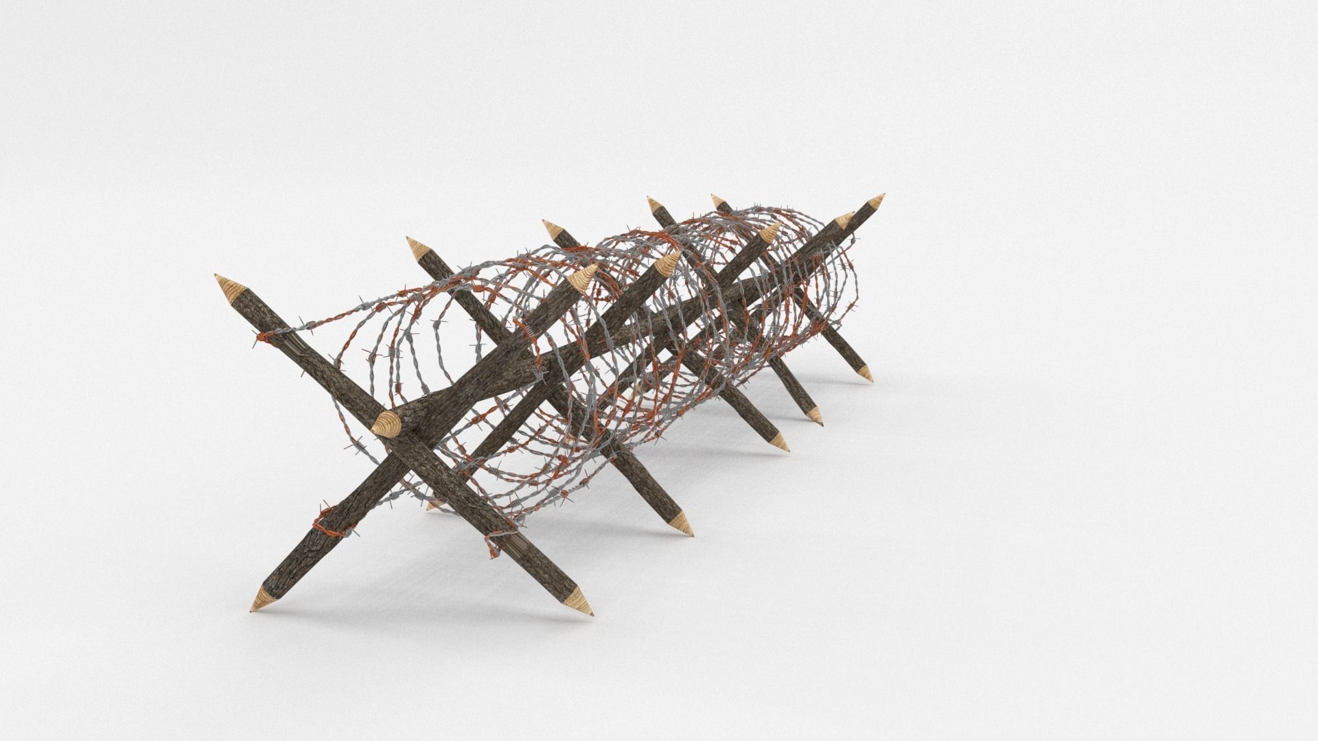 Barb Wire Obstacle 3D model_8