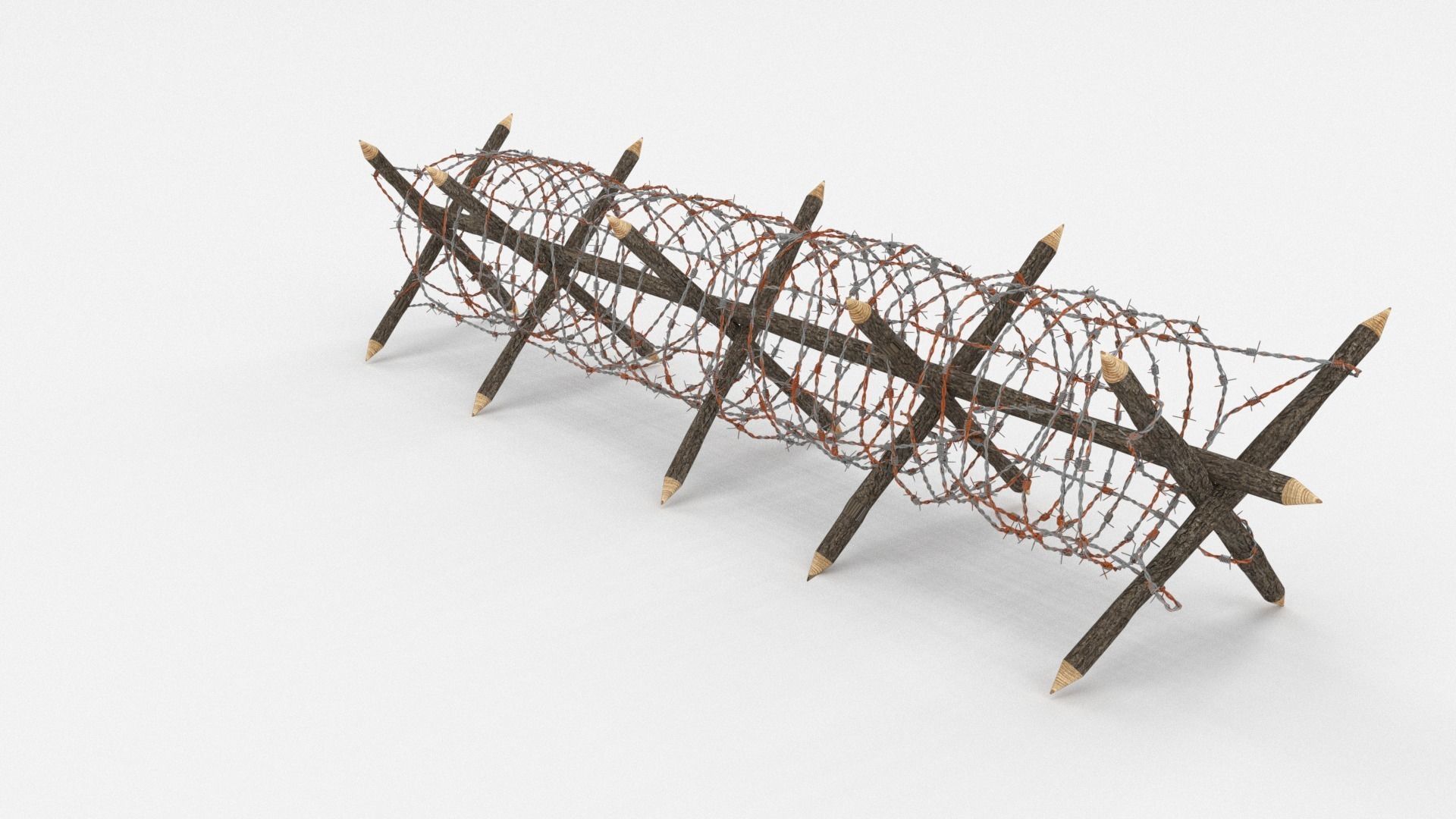 Barb Wire Obstacle 3D model_15