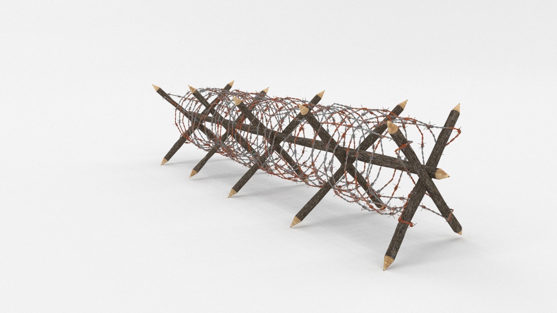 Barb Wire Obstacle 3D model_9