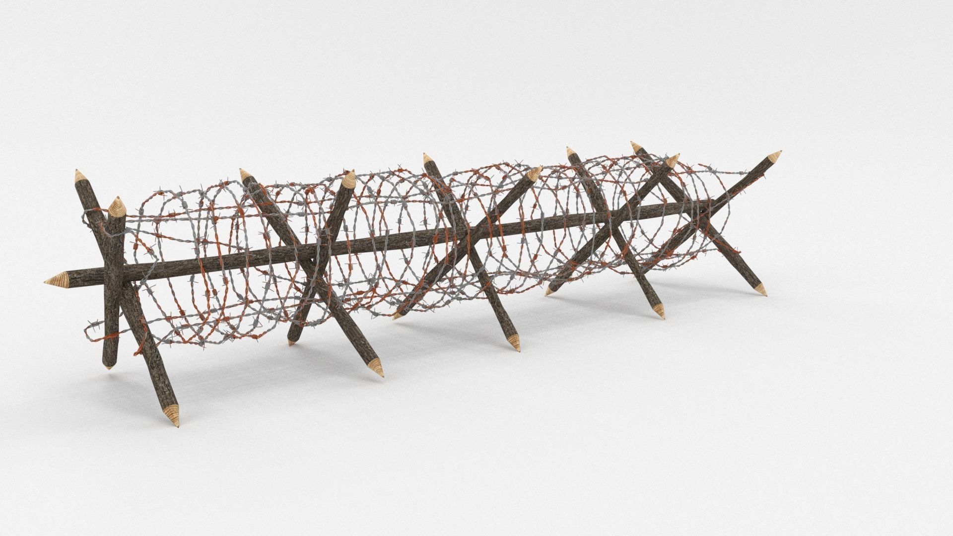 Barb Wire Obstacle 3D model_6