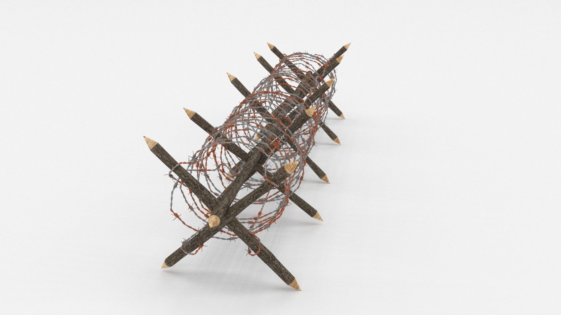 Barb Wire Obstacle 3D model_16