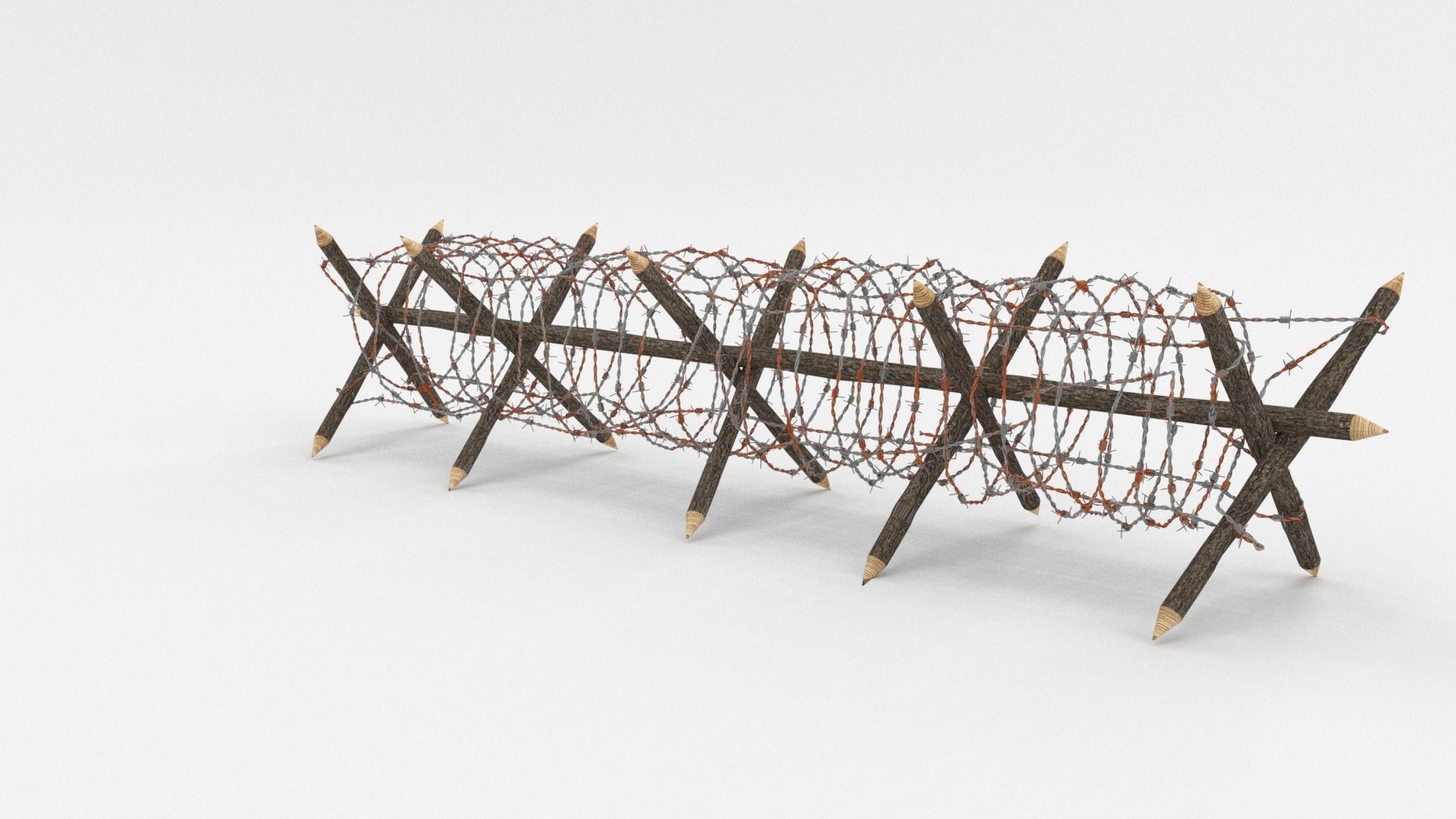 Barb Wire Obstacle 3D model_1