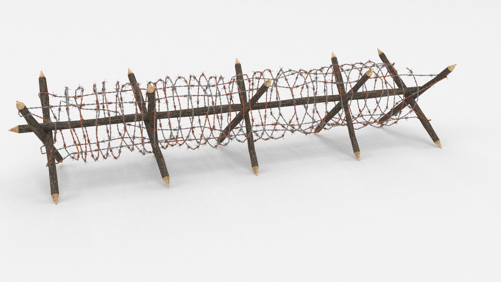 Barb Wire Obstacle 3D model_10
