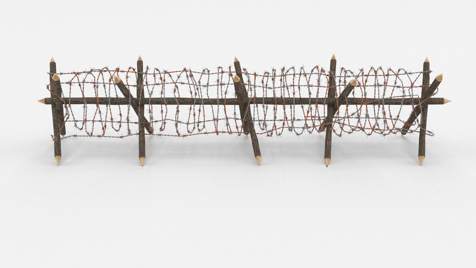 Barb Wire Obstacle 3D model_7