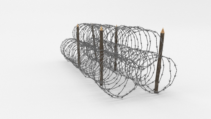 Barb Wire Obstacle 3D model