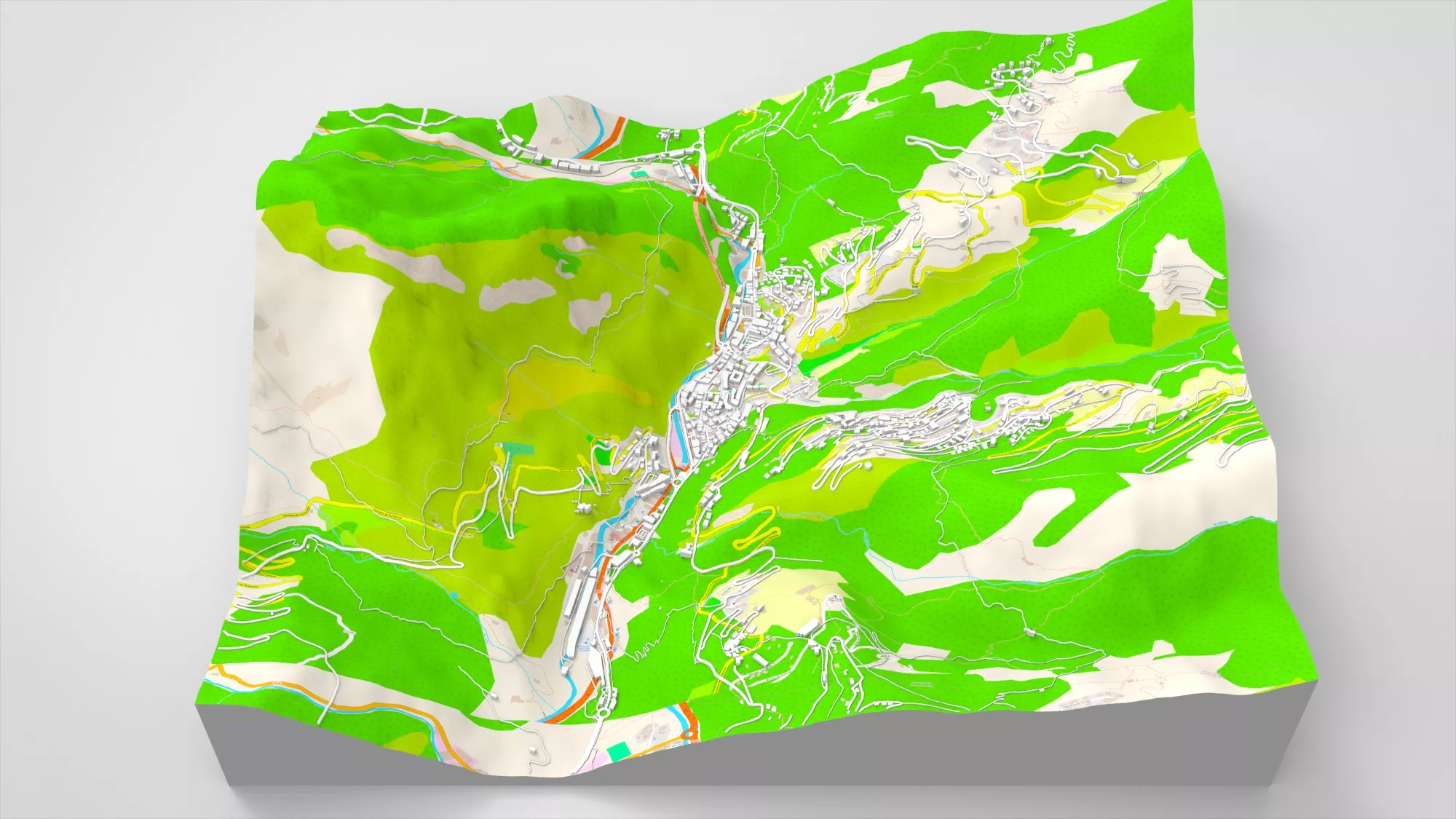 Cityscape Sant Julia de Loria Andorra 3D model