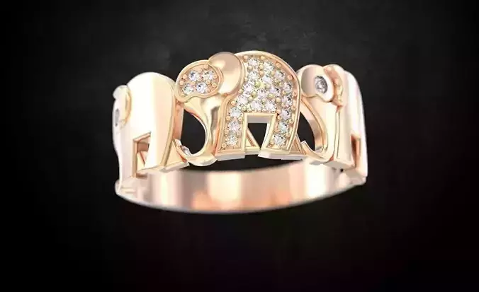 Ring with elephants 140