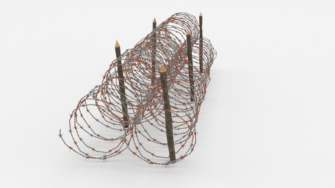 Barb Wire Obstacle 3D model