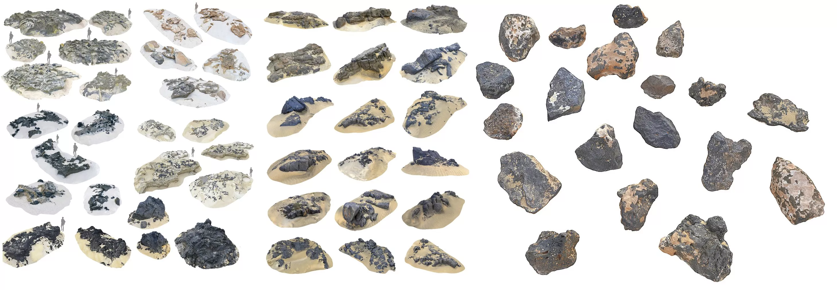 World Builder Mega Pack 62 Scanned Rock Beach Dune Assets Low-poly 3D model