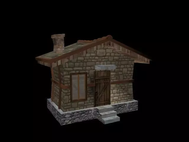 Cartoon house Free low-poly 3D model