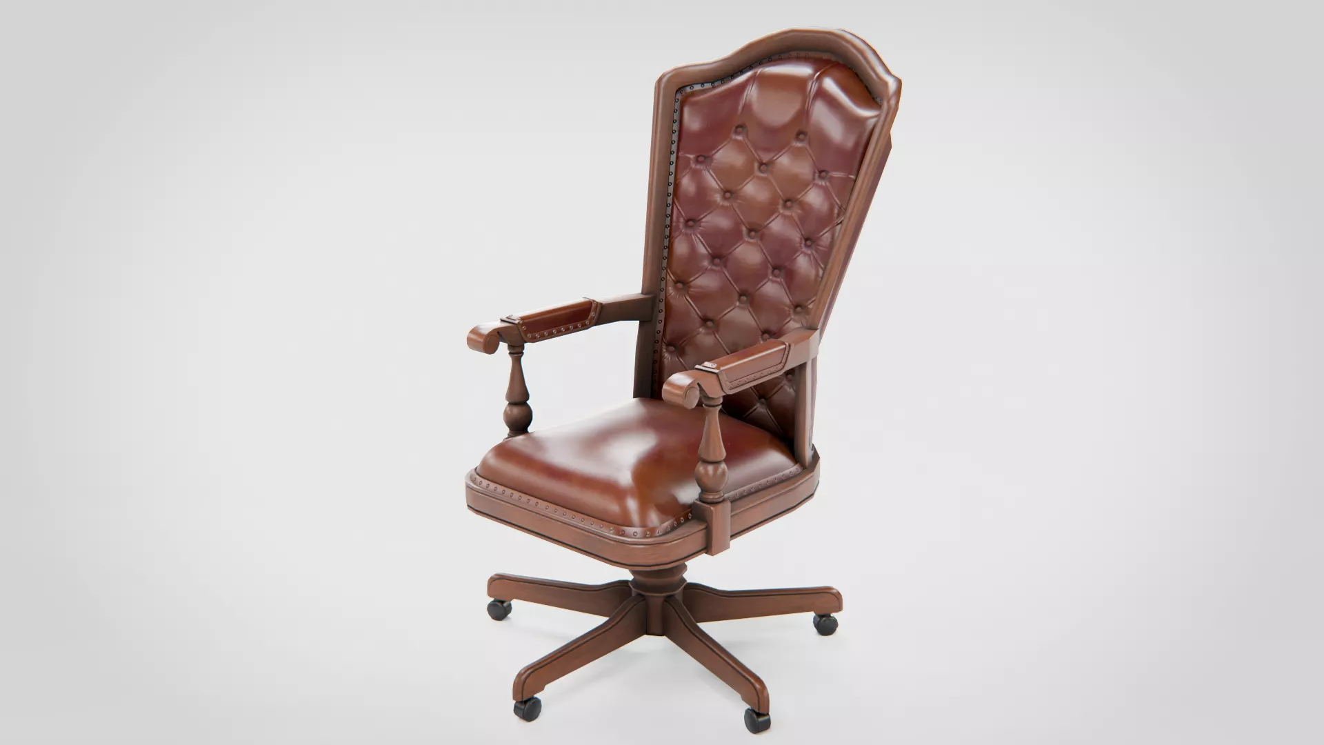 Chesterfield Executive Chair Low-poly 3D model