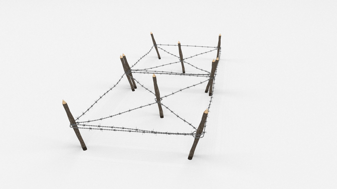 Barb Wire Obstacle 3D model