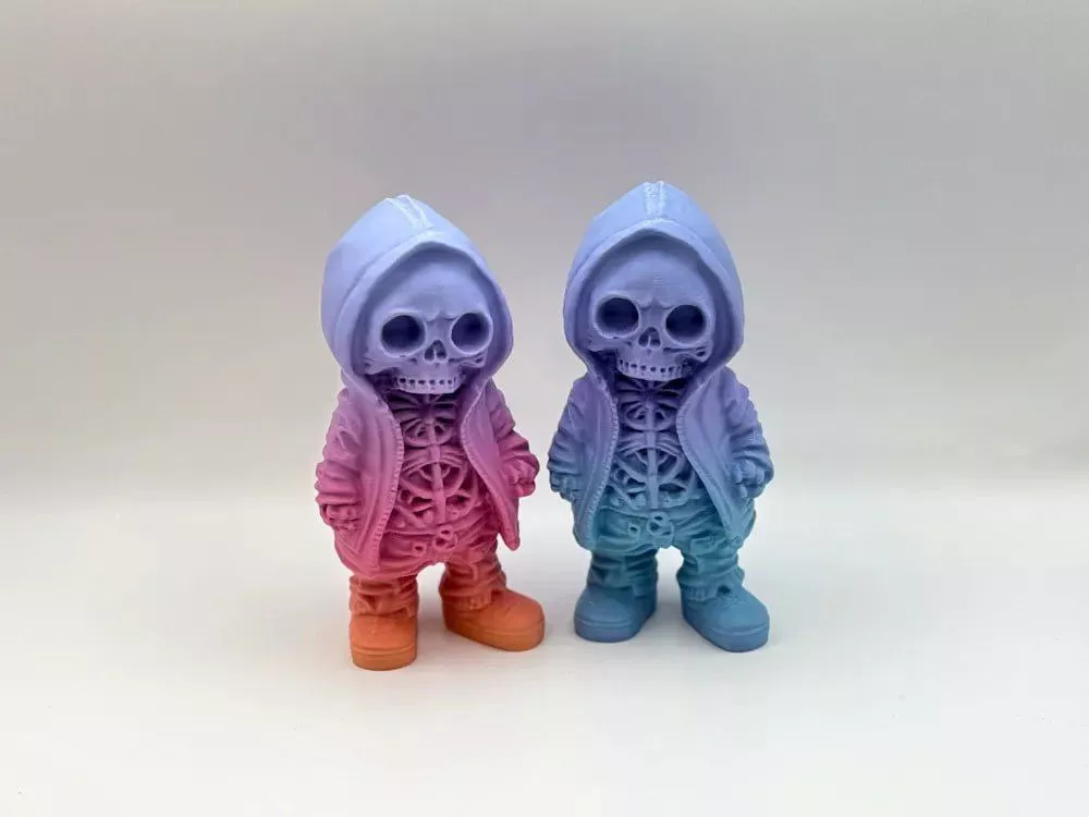 Hooded Skeleton Figurine Desk Toy 3D print model