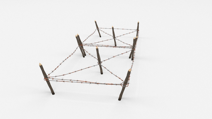 Barb Wire Obstacle 3D model