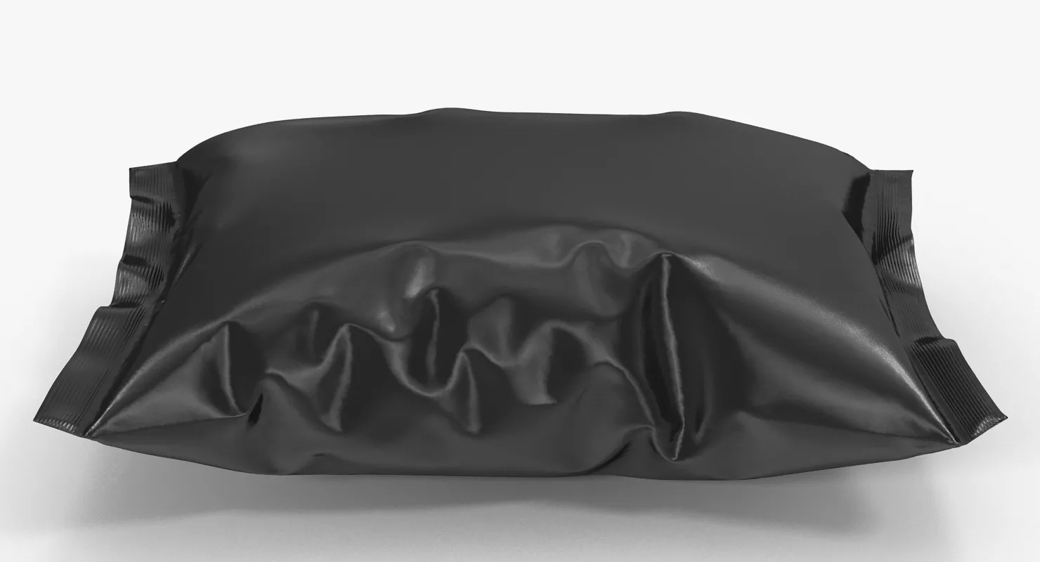 Black Bag Template for Snacks 3D model