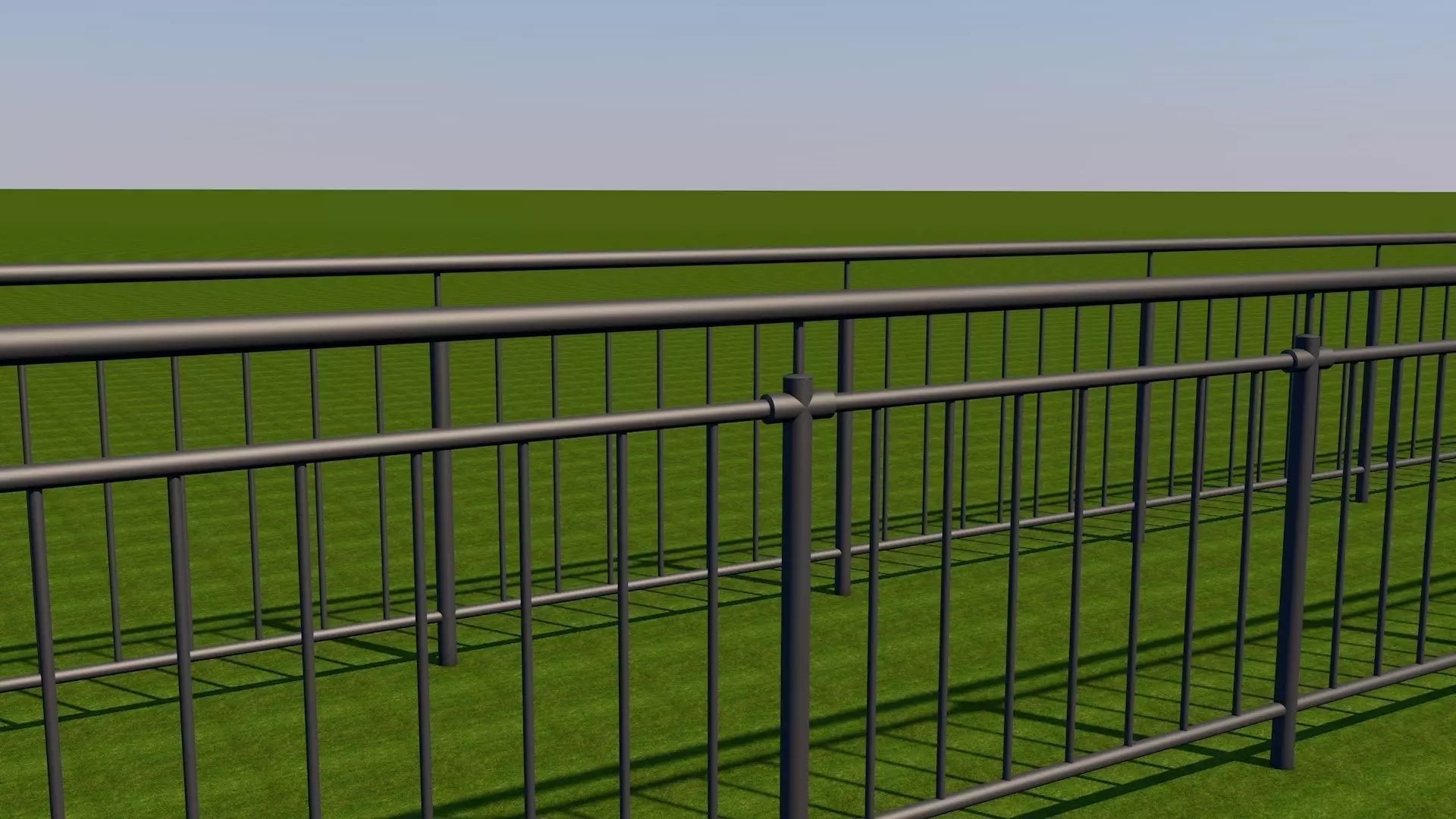 Fence seamless game-ready Low-poly 3D model