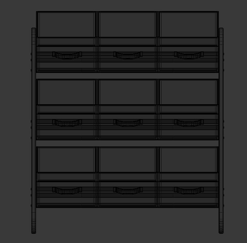 Kids Storage Box Shelf System -Boys 3D model_10