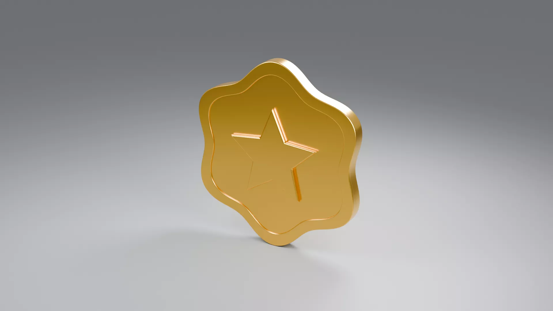Star Shaped Gold Game Currency Low-poly 3D model