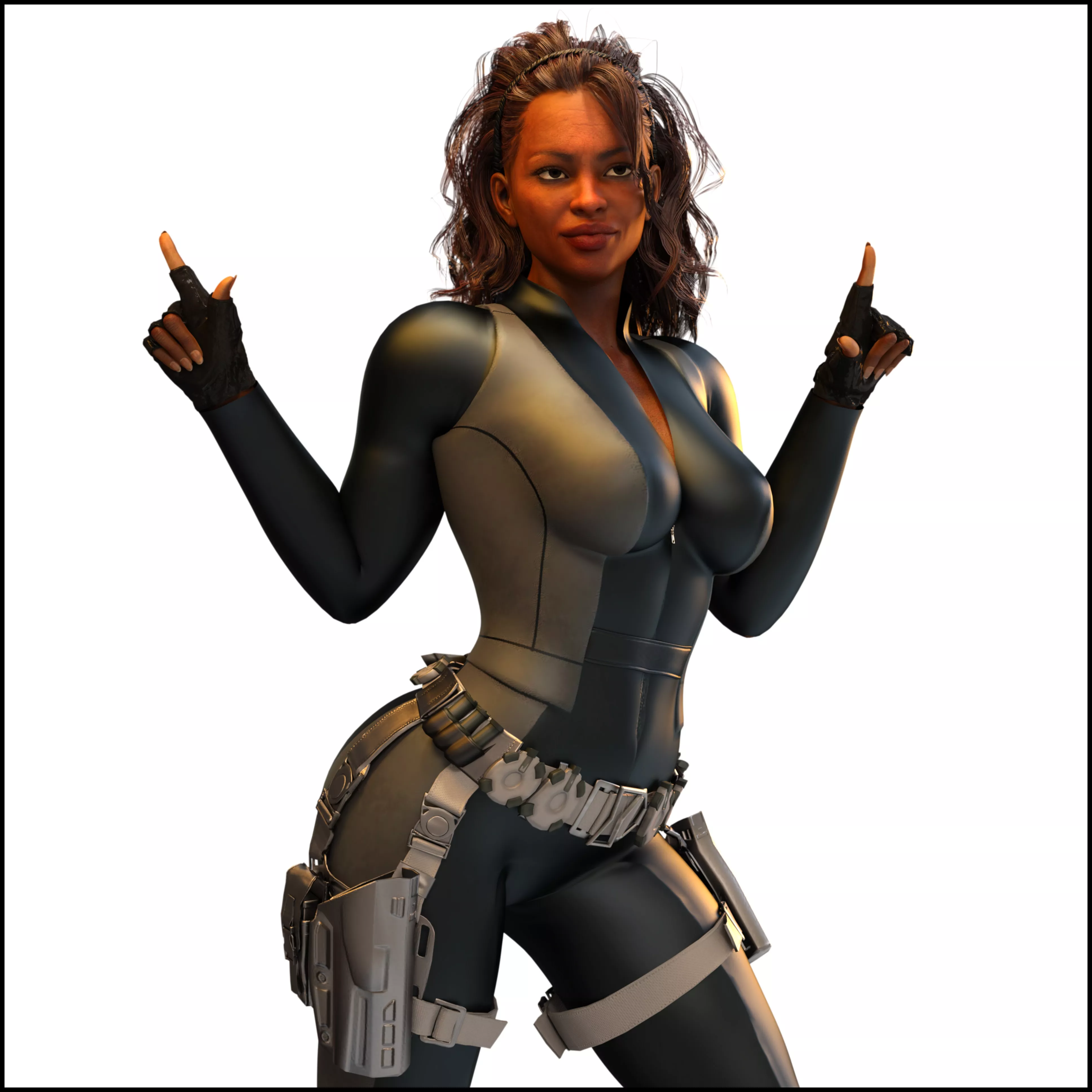 Female African Spy - Tactical Agent 3D model