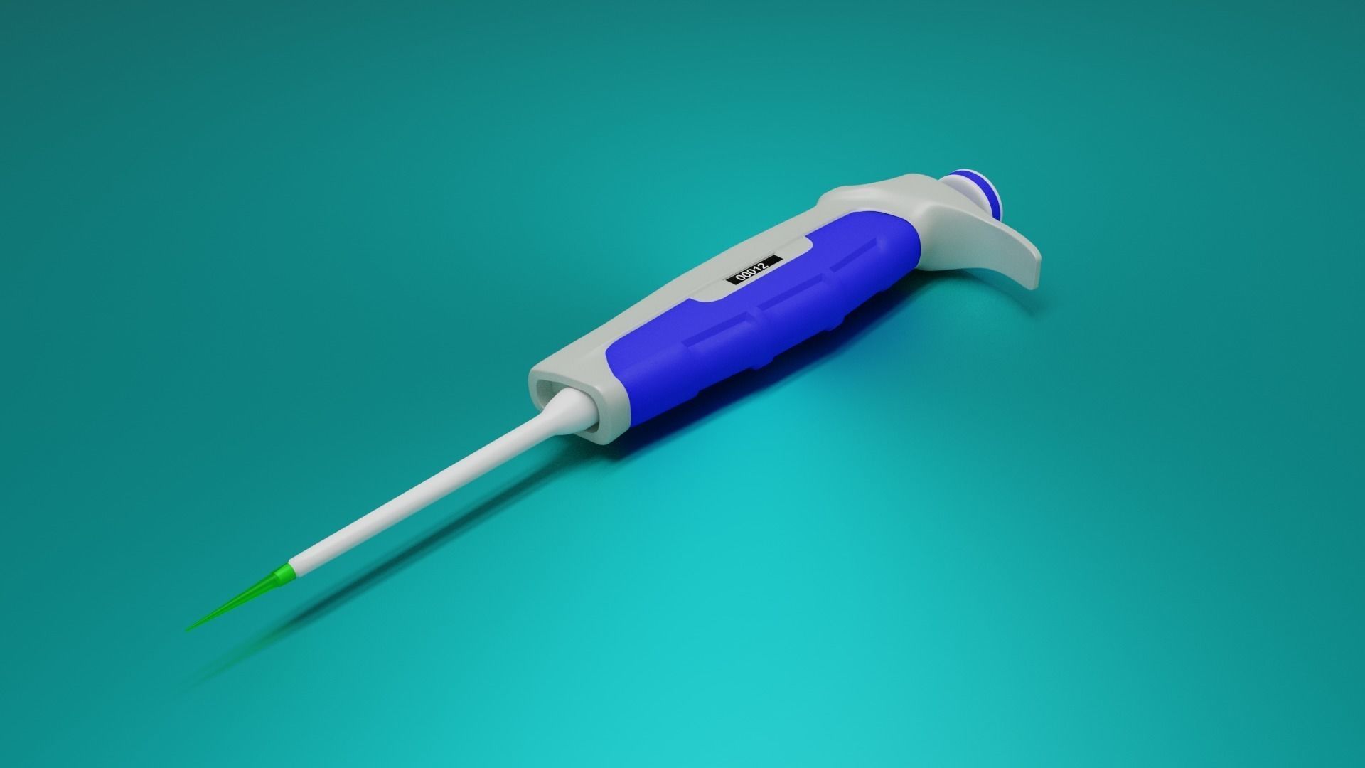 Micropipette medical tool 3D model_0