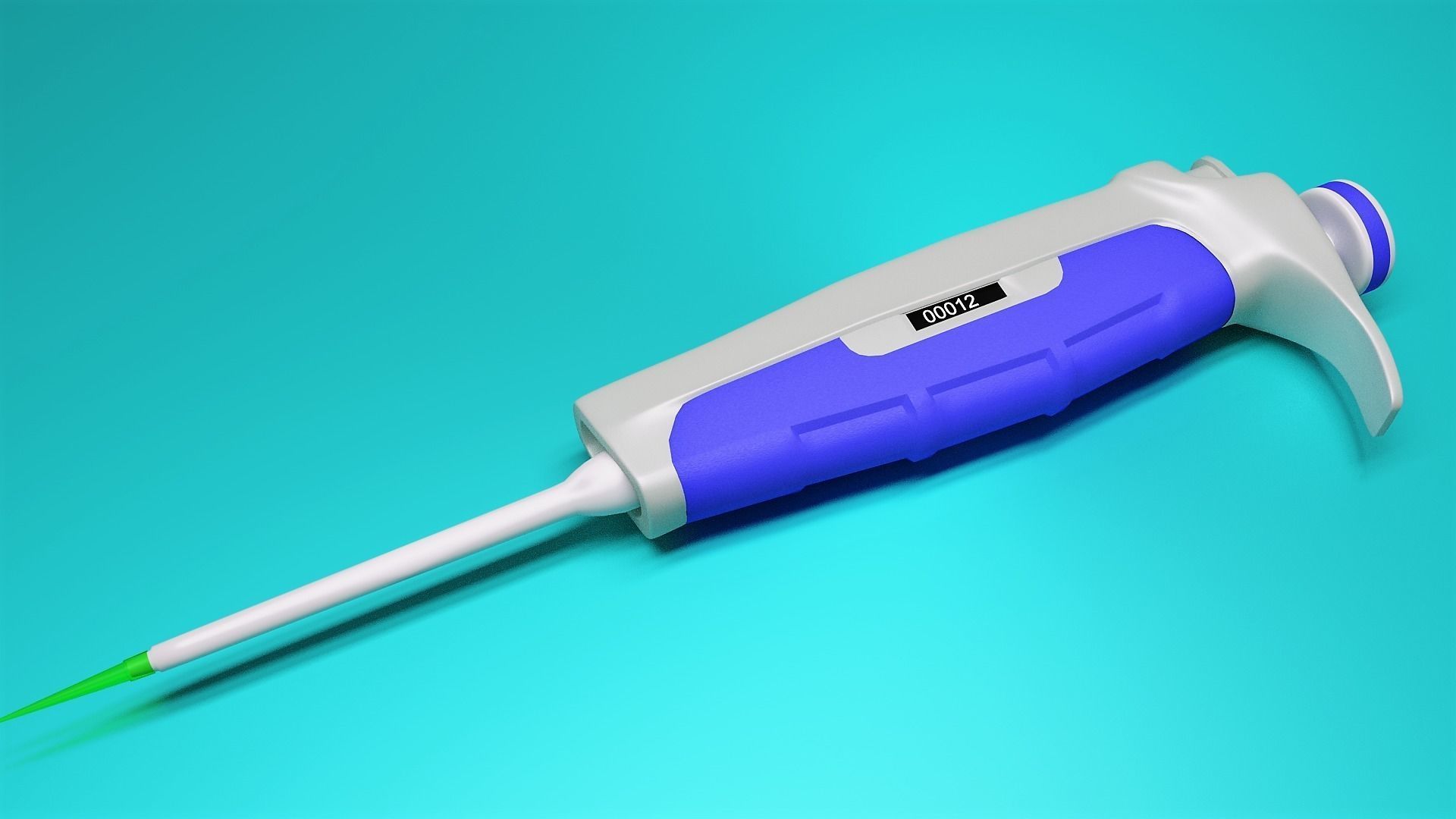 Micropipette medical tool 3D model_1
