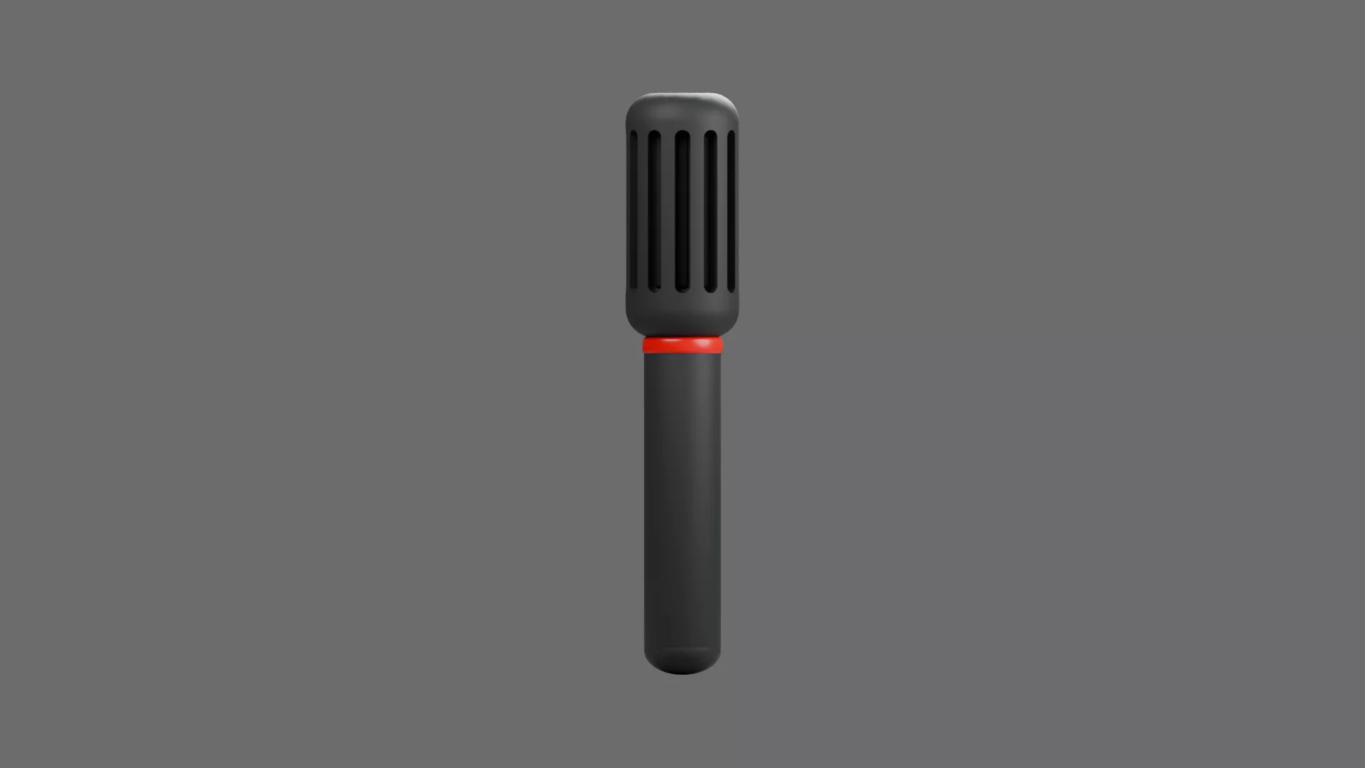 Slim Broadcast Mic with Slotted Grille Low-poly 3D model